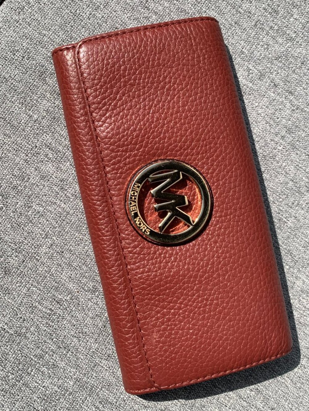Michael Kors Burgundy / Brown Zip Wallet